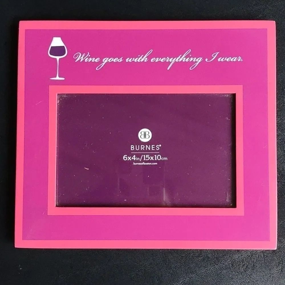 Burnes of Boston Pink 6x4 wooden picture frame